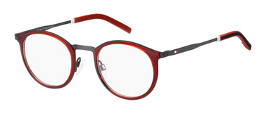 Premium Men Tommy Hilfiger Eyeglasses: TH 1845 - Red - SpecSMART Eye Clinic (Diagonal View)